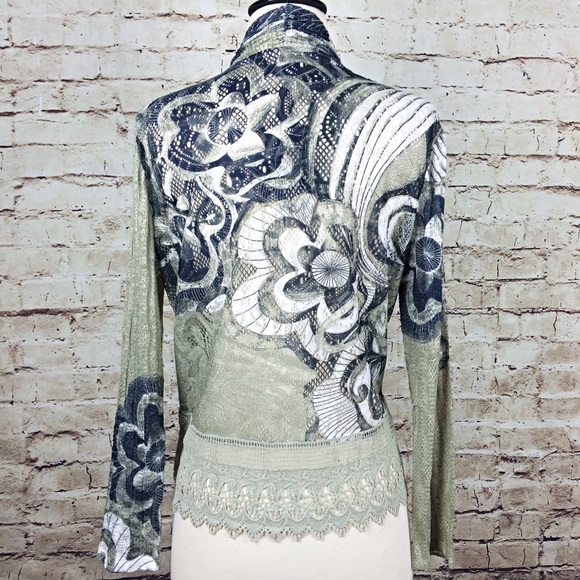 Chico's Green Floral Lace Felicity Cardigan SOLD - Picture 3 of 8